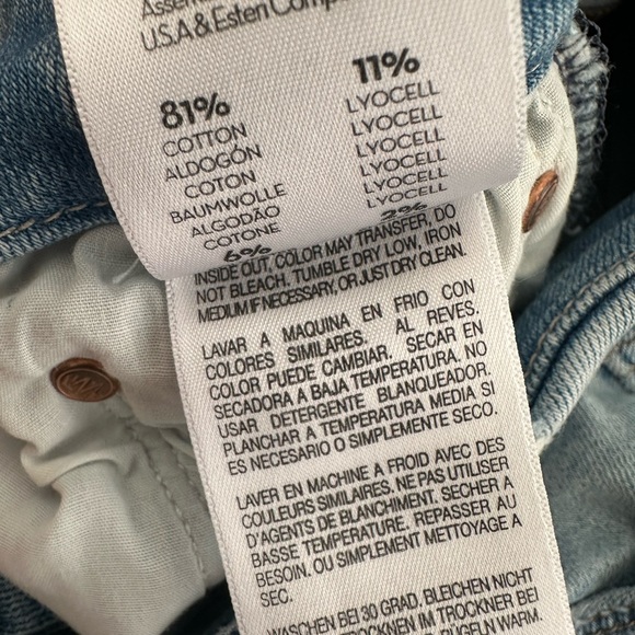 Mother High Waisted Looker Ankle Fray Au Revoir Wash Stretch Size 29 - Picture 9 of 14